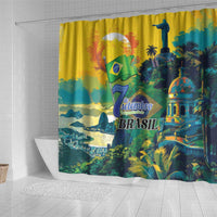 Brazil Sete de Setembro Shower Curtain Brasil Rio de Janeiro Art Style - Wonder Print Shop