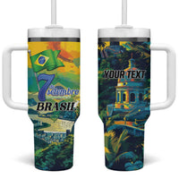 Personalized Brazil Sete de Setembro Tumbler With Handle Brasil Rio de Janeiro Art Style - Wonder Print Shop