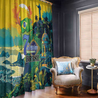 Brazil Sete de Setembro Window Curtain Brasil Rio de Janeiro Art Style - Wonder Print Shop