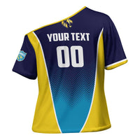 Custom St Lucia Kings Cricket Cross Shoulder Shirt Beinspired Come On - Wonder Print Shop