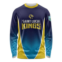 Custom St Lucia Kings Cricket Long Sleeve Shirt Beinspired Come On - Wonder Print Shop