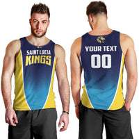 Custom St Lucia Kings Cricket Men Tank Top Beinspired Come On - Wonder Print Shop