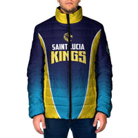 Custom St Lucia Kings Cricket Padded Jacket Beinspired Come On - Wonder Print Shop