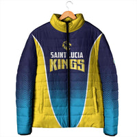 Custom St Lucia Kings Cricket Padded Jacket Beinspired Come On - Wonder Print Shop