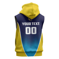 Custom St Lucia Kings Cricket Sleeveless Zip Hoodie Beinspired Come On - Wonder Print Shop