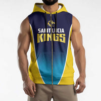 Custom St Lucia Kings Cricket Sleeveless Zip Hoodie Beinspired Come On - Wonder Print Shop