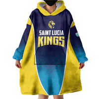 Custom St Lucia Kings Cricket Wearable Blanket Hoodie Beinspired Come On - Wonder Print Shop