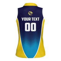 Custom St Lucia Kings Cricket Women Sleeveless Polo Shirt Beinspired Come On - Wonder Print Shop