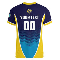 Custom St Lucia Kings Cricket Women V-Neck T-Shirt Beinspired Come On - Wonder Print Shop