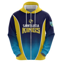 Custom St Lucia Kings Cricket Zip Hoodie Beinspired Come On - Wonder Print Shop