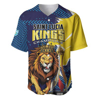 Custom Kings Saint Lucia Champions Cricket Baseball Jersey St Lucia Glory Awaits - Wonder Print Shop