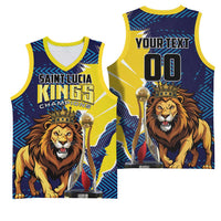 Custom Kings Saint Lucia Champions Cricket Basketball Jersey St Lucia Glory Awaits - Wonder Print Shop