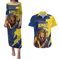 Custom Kings Saint Lucia Champions Cricket Couples Matching Puletasi and Hawaiian Shirt St Lucia Glory Awaits - Wonder Print Shop