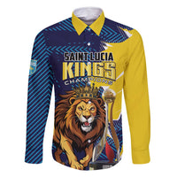 Custom Kings Saint Lucia Champions Cricket Family Matching Off Shoulder Short Dress and Hawaiian Shirt St Lucia Glory Awaits - Wonder Print Shop