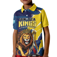 Custom Kings Saint Lucia Champions Cricket Kid Polo Shirt St Lucia Glory Awaits - Wonder Print Shop