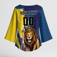 Custom Kings Saint Lucia Champions Cricket Kimono Sleeve Blouse St Lucia Glory Awaits - Wonder Print Shop