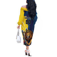 Custom Kings Saint Lucia Champions Cricket Off The Shoulder Long Sleeve Dress St Lucia Glory Awaits - Wonder Print Shop