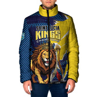 Custom Kings Saint Lucia Champions Cricket Padded Jacket St Lucia Glory Awaits - Wonder Print Shop