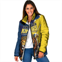 Custom Kings Saint Lucia Champions Cricket Padded Jacket St Lucia Glory Awaits - Wonder Print Shop