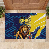 Kings Saint Lucia Champions Cricket Rubber Doormat St Lucia Glory Awaits - Wonder Print Shop