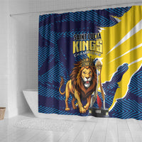 Kings Saint Lucia Champions Cricket Shower Curtain St Lucia Glory Awaits - Wonder Print Shop