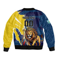 Custom Kings Saint Lucia Champions Cricket Sleeve Zip Bomber Jacket St Lucia Glory Awaits - Wonder Print Shop