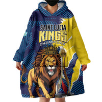 Custom Kings Saint Lucia Champions Cricket Wearable Blanket Hoodie St Lucia Glory Awaits - Wonder Print Shop