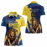 Custom Kings Saint Lucia Champions Cricket Women Polo Shirt St Lucia Glory Awaits - Wonder Print Shop