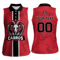 Cabros Guatemala Rugby Custom Women Sleeveless Polo Shirt Somos Cabros Vamos Cabros - Wonder Print Shop