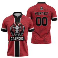 Cabros Guatemala Rugby Custom Zipper Polo Shirt Somos Cabros Vamos Cabros - Wonder Print Shop