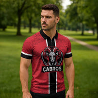 Cabros Guatemala Rugby Custom Zipper Polo Shirt Somos Cabros Vamos Cabros - Wonder Print Shop