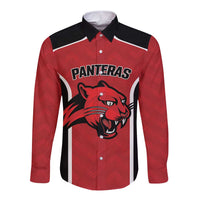 Panteras Guatemala Rugby Custom Long Sleeve Button Shirt Siempre Fuertes Siempre Panteras - Wonder Print Shop