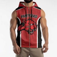 Panteras Guatemala Rugby Custom Sleeveless Zip Hoodie Siempre Fuertes Siempre Panteras - Wonder Print Shop
