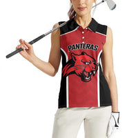Panteras Guatemala Rugby Custom Women Sleeveless Polo Shirt Siempre Fuertes Siempre Panteras - Wonder Print Shop