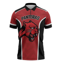 Panteras Guatemala Rugby Custom Zipper Polo Shirt Siempre Fuertes Siempre Panteras - Wonder Print Shop