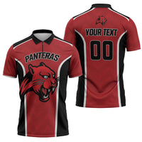 Panteras Guatemala Rugby Custom Zipper Polo Shirt Siempre Fuertes Siempre Panteras - Wonder Print Shop