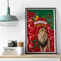 Morocco Independence Day Canvas Wall Art Barbary Lion With Moussier Redstart - Wonder Print Shop