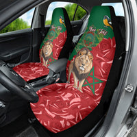 Morocco Independence Day Car Seat Cover Barbary Lion With Moussier Redstart - Wonder Print Shop