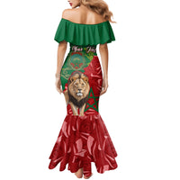 Morocco Independence Day Mermaid Dress Barbary Lion With Moussier Redstart - Wonder Print Shop