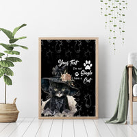 Single Day Canvas Wall Art I Am Not Single I Have A Cat - Wonder Print Shop