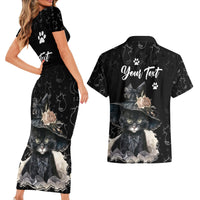 Single Day Couples Matching Short Sleeve Bodycon Dress and Hawaiian Shirt I Am Not Single I Have A Cat - Wonder Print Shop