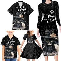 Single Day Family Matching Long Sleeve Bodycon Dress and Hawaiian Shirt I Am Not Single I Have A Cat - Wonder Print Shop