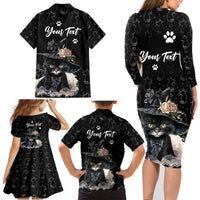 Single Day Family Matching Long Sleeve Bodycon Dress and Hawaiian Shirt I Am Not Single I Have A Cat - Wonder Print Shop