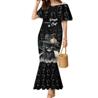 Single Day Family Matching Mermaid Dress and Hawaiian Shirt I Am Not Single I Have A Cat - Wonder Print Shop
