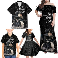 Single Day Family Matching Off Shoulder Maxi Dress and Hawaiian Shirt I Am Not Single I Have A Cat - Wonder Print Shop