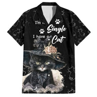 Single Day Family Matching Short Sleeve Bodycon Dress and Hawaiian Shirt I Am Not Single I Have A Cat - Wonder Print Shop