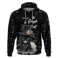 Single Day Hoodie I Am Not Single I Have A Cat - Wonder Print Shop