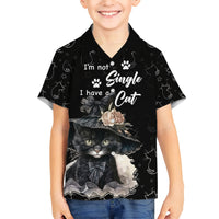 Single Day Kid Hawaiian Shirt I Am Not Single I Have A Cat - Wonder Print Shop