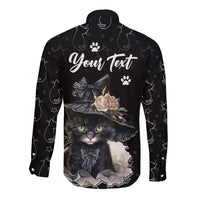 Single Day Long Sleeve Button Shirt I Am Not Single I Have A Cat - Wonder Print Shop