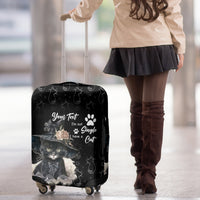Single Day Luggage Cover I Am Not Single I Have A Cat - Wonder Print Shop